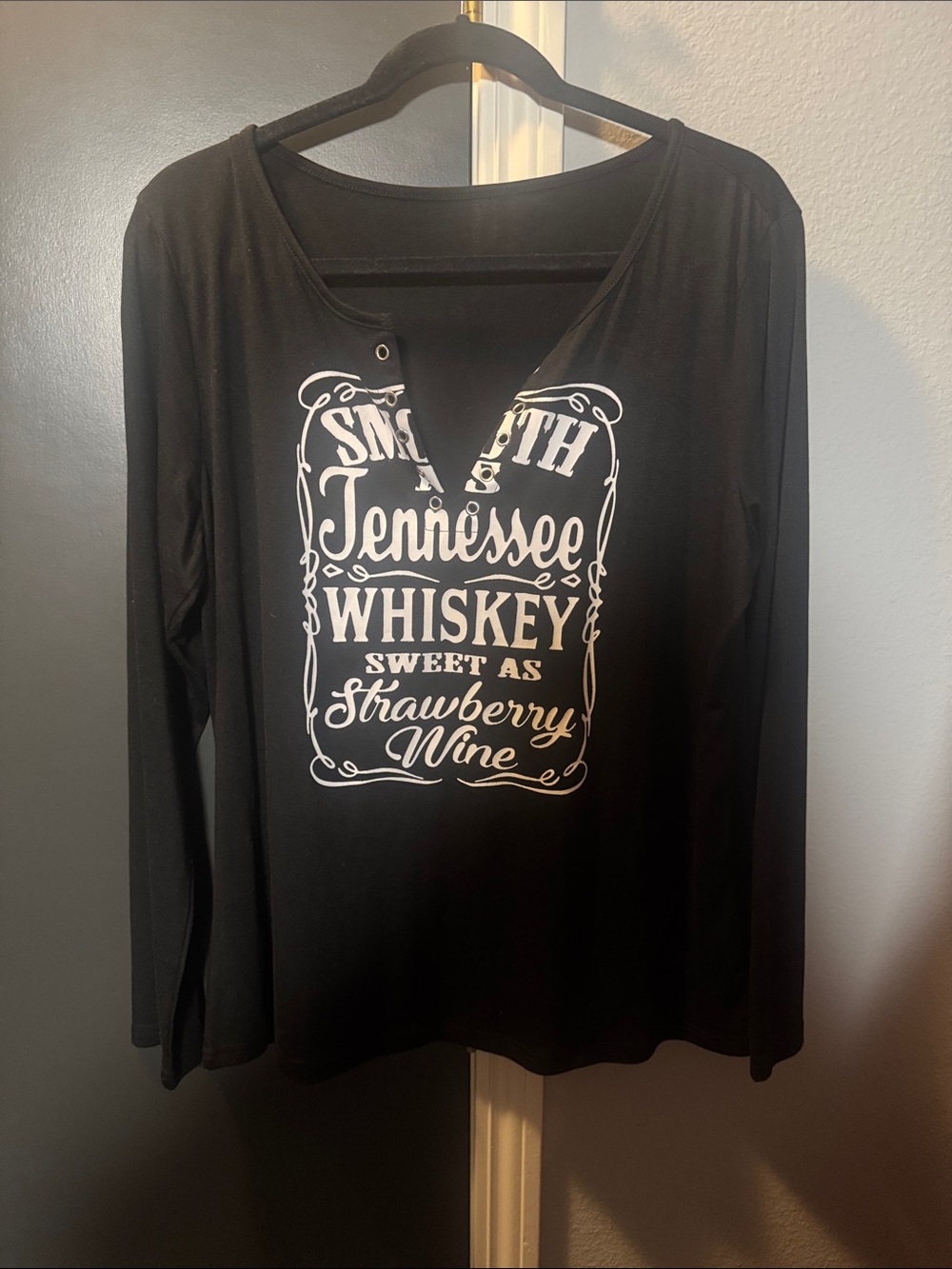 Black Long Sleeve Graphic Tee - Tennessee Whiskey